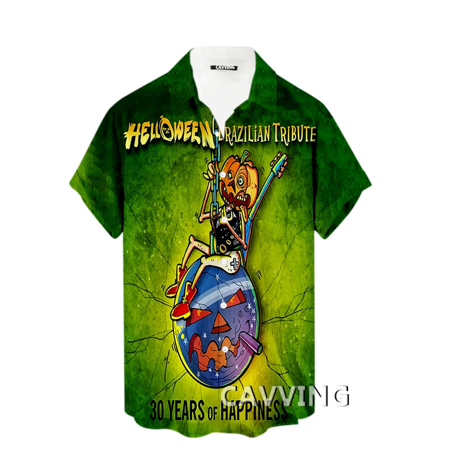 CAVVING 3D Printed  Helloween Band   Fashion Casual Shirts Men's /Women's  Short Sleeves Loose Breathable Shirts   T02 4