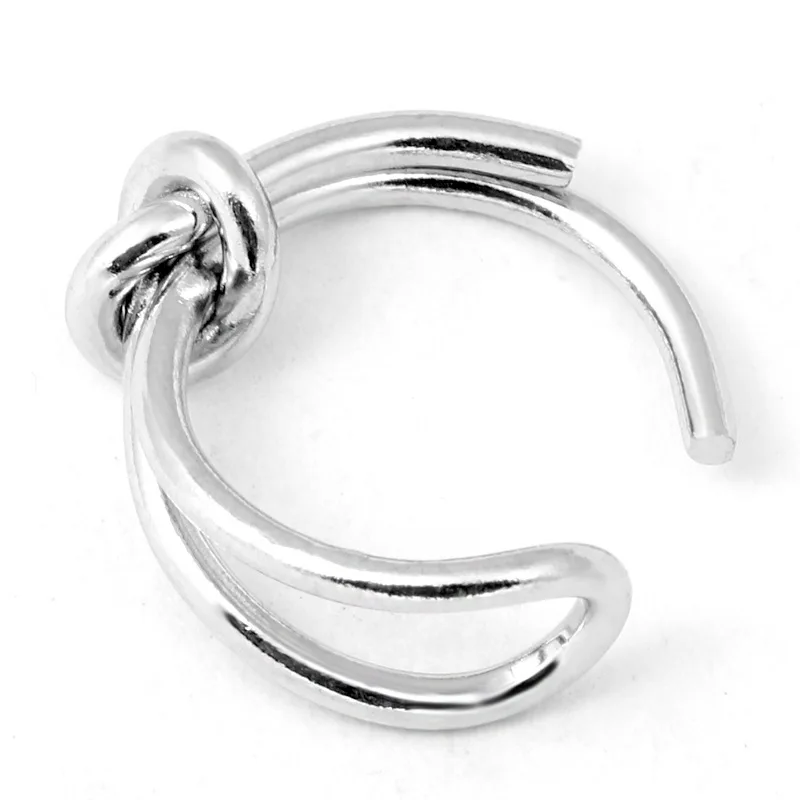 

10pcs Stainless Steel Ring Personalized Knotted Knot Pattern Design Men And Women Unisex Finger Rings Fashion Jewelry Gift