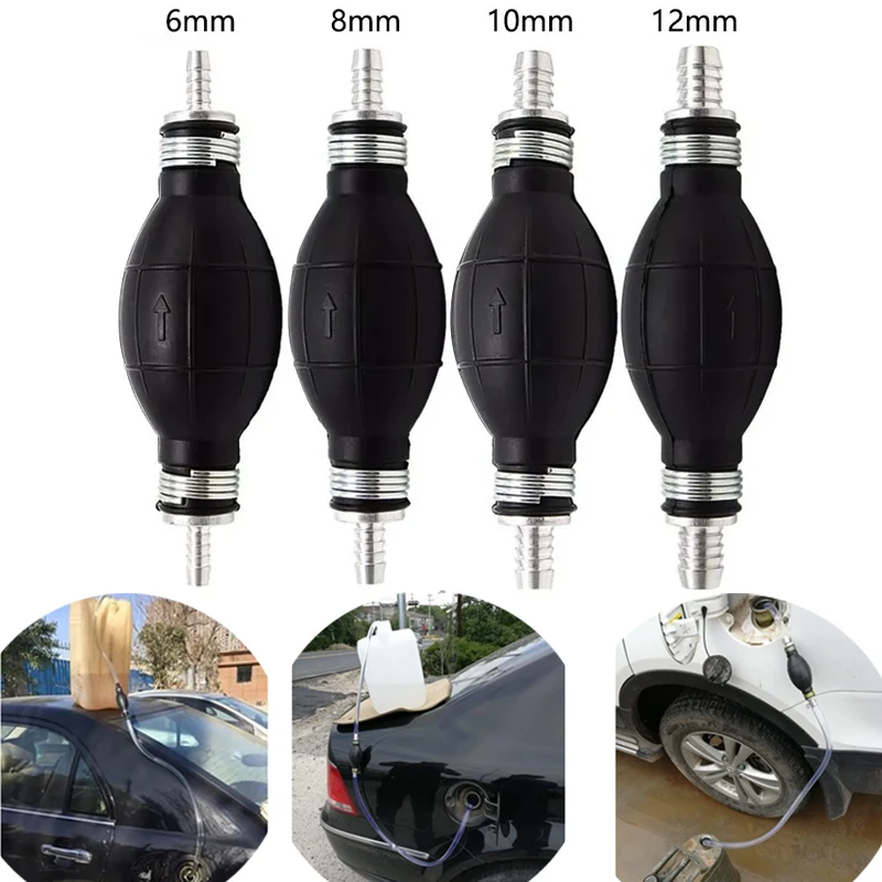 범용 연료 펌프 고무 수동 액체 오일 이송 펌프, 가솔린 디젤 핸드 프라이머, 자동차 보트 해양 선외기, 6mm, 8mm, 10mm, 12mm 