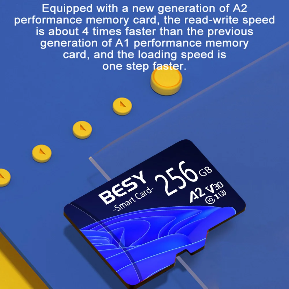 오리지널 BESY 마이크로 카드 SD TF C10 32GB 64GB 128GB 256GB 최대 129MB/s 읽기 속도 메모리 카드 플래시 메모리 TF 카드 (휴대폰용)