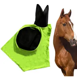 Horse Fly Cover With Ears UV Blocking Fine Mesh Covers With Ears Machine Washable Protective Equestrian Supplies For Horses