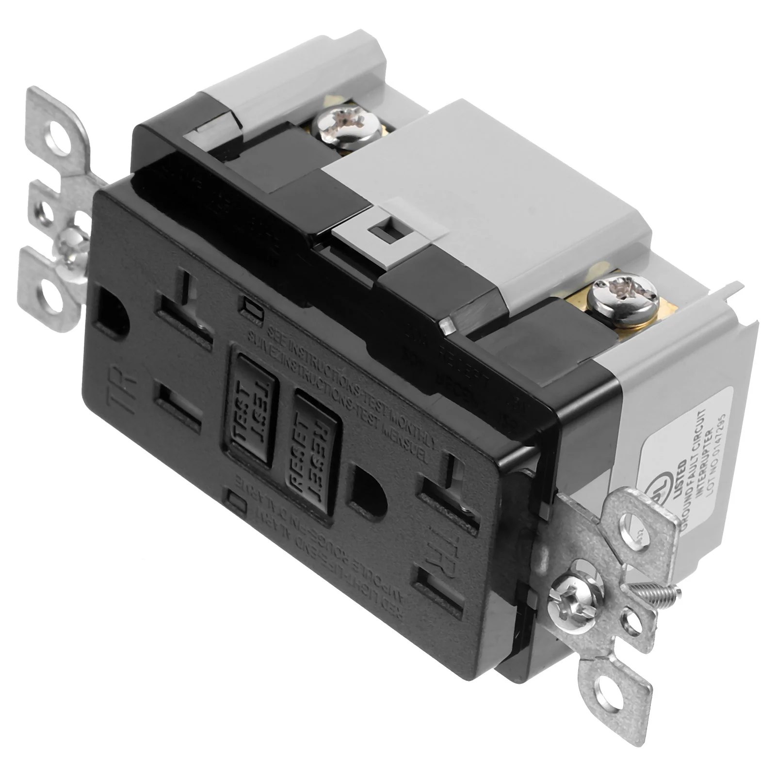 

Socket Electrical Outlet Gfci Outlets Power Gfi Black 20 Amp Cabinet Outdoor