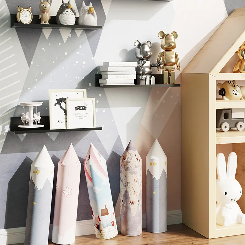 Aluminum Alloy Living Room Floating Shelves No Drilling Bedroom Decoration Wall Shelves Bathroom Shelf Books Plants Ledge 4