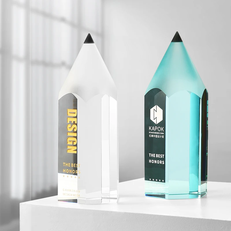 Customized High-end Shape Crystal Trophy, Competition Award Annual Meeting Souvenir Home Decoration Outstanding Staff Medal, 1Pc