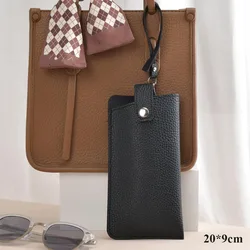 Soft Lychee Pattern PU Leather Eyewear Storage Case (Black3)