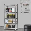 5 Tier Heavy Duty Steel Shelving Unit 11.8"W X 29.5"D X 59"H Garage Storage Rack Silver Simple Practical Design Rust Resistance 2