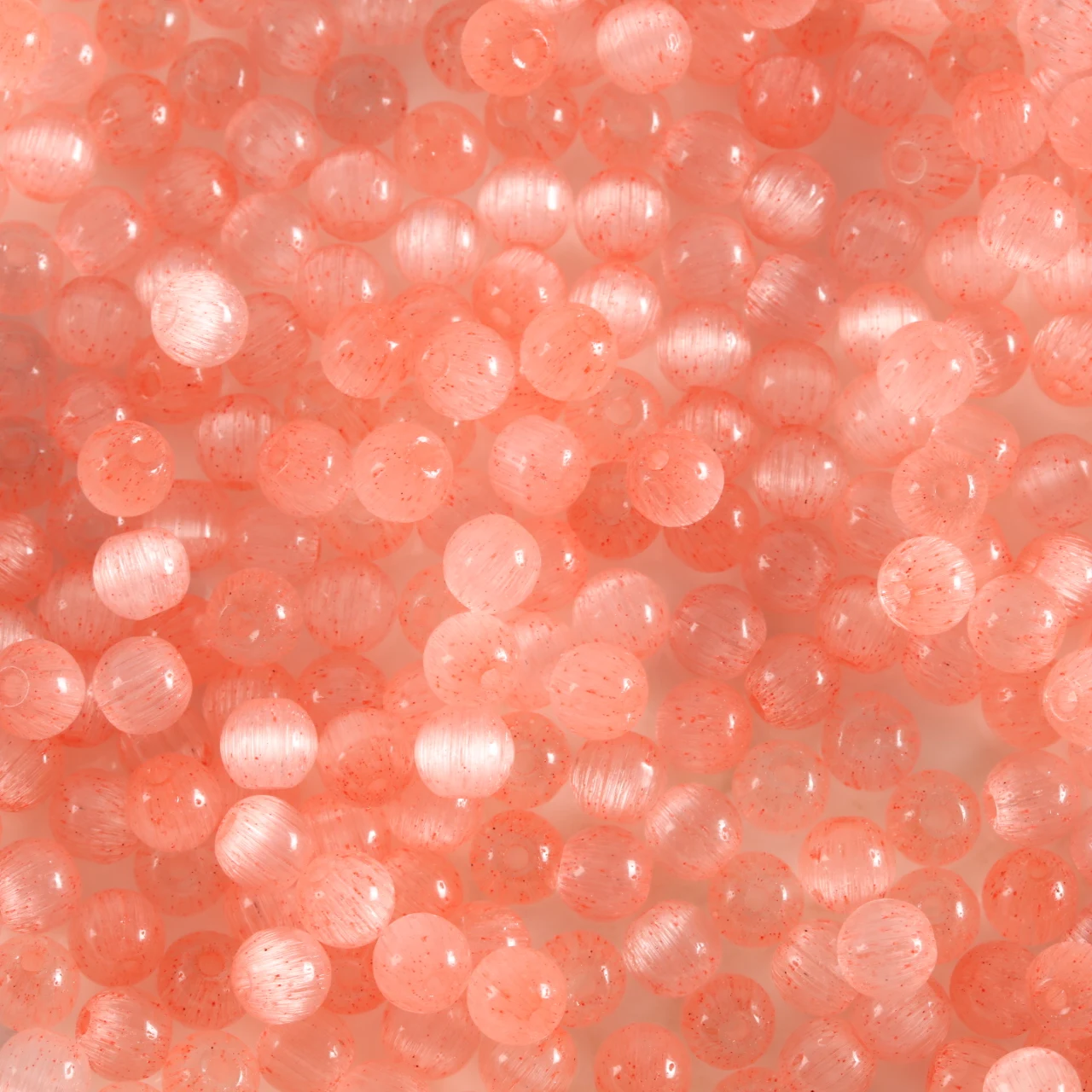 Light Orange Cat Eye Glass Beads for DIY Jewelry and Accessories