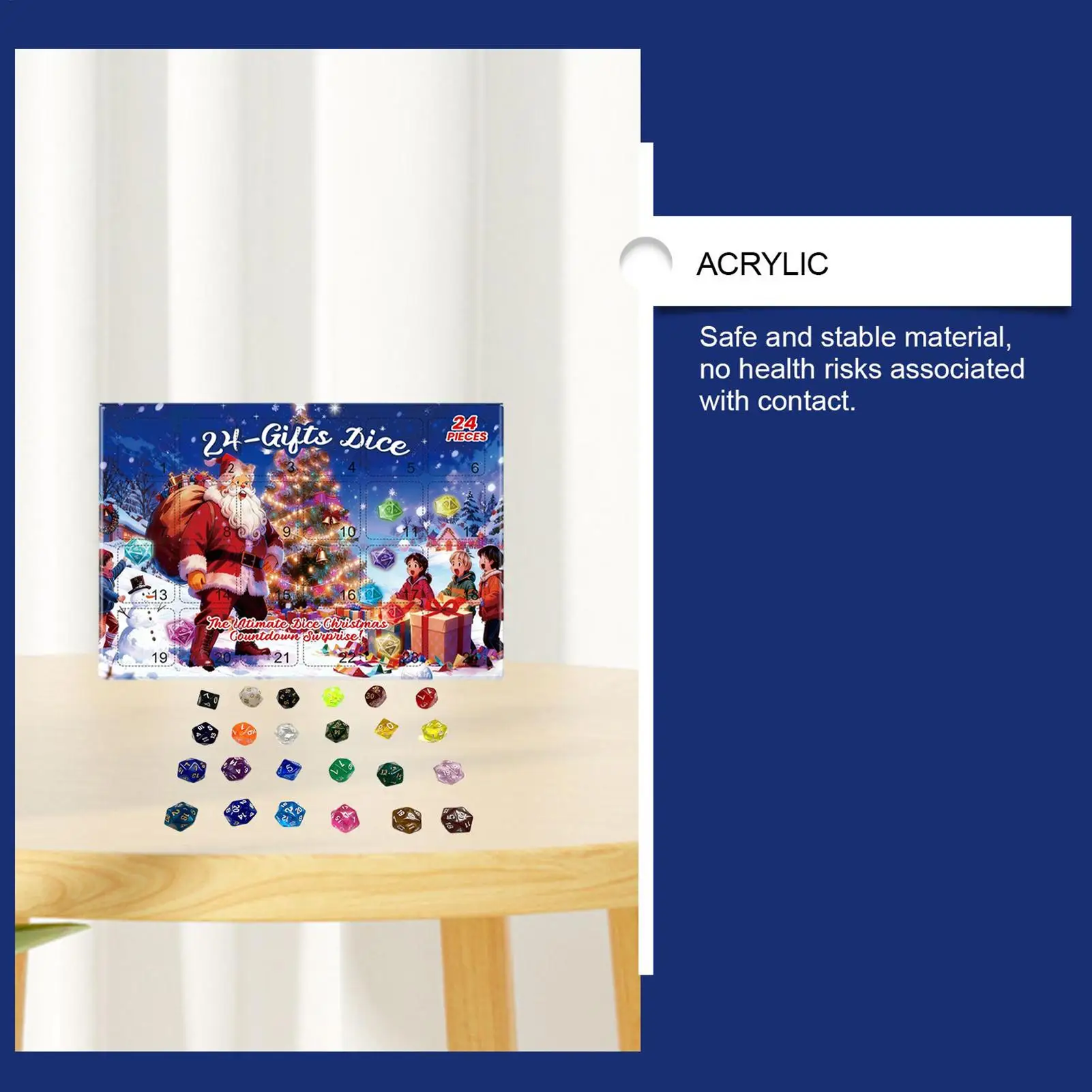 Christmas Countdown Toy Party Game Supplies 24 Days 2025 Dice Kit Advent Toy For Women Boys Girls Youth Teens Wife Husband Son