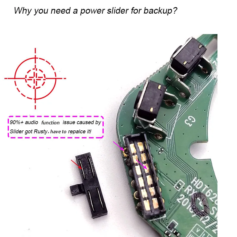 Headset Power Switch&Volume Button For Logitech G933 G935 G633 G635 Artemis Spectrum Wireless Headphone Ear Cushion Replacement
