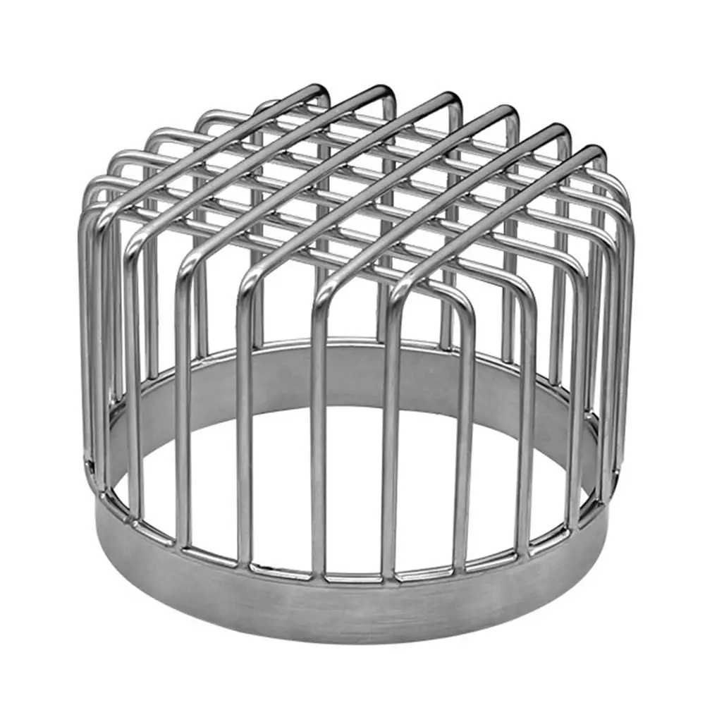 Round Roof Floor Drain Anti-blocking Stainless Steel Balcony Drainage Cover Large Displacement Rain Pipe Cap