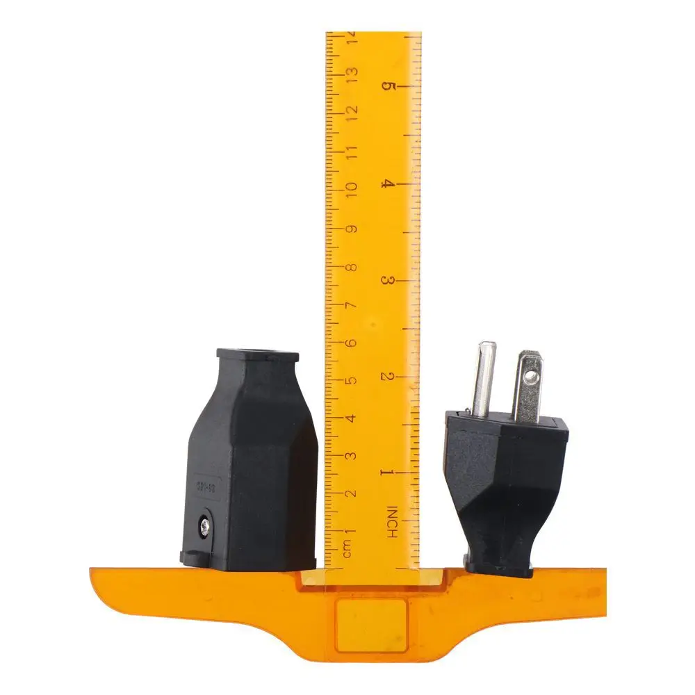 15A 125V Extension Cord Ends Male and Female Black Shell Replacement Plug Connector Set 2 Pole 3 Wire Grounding Plug