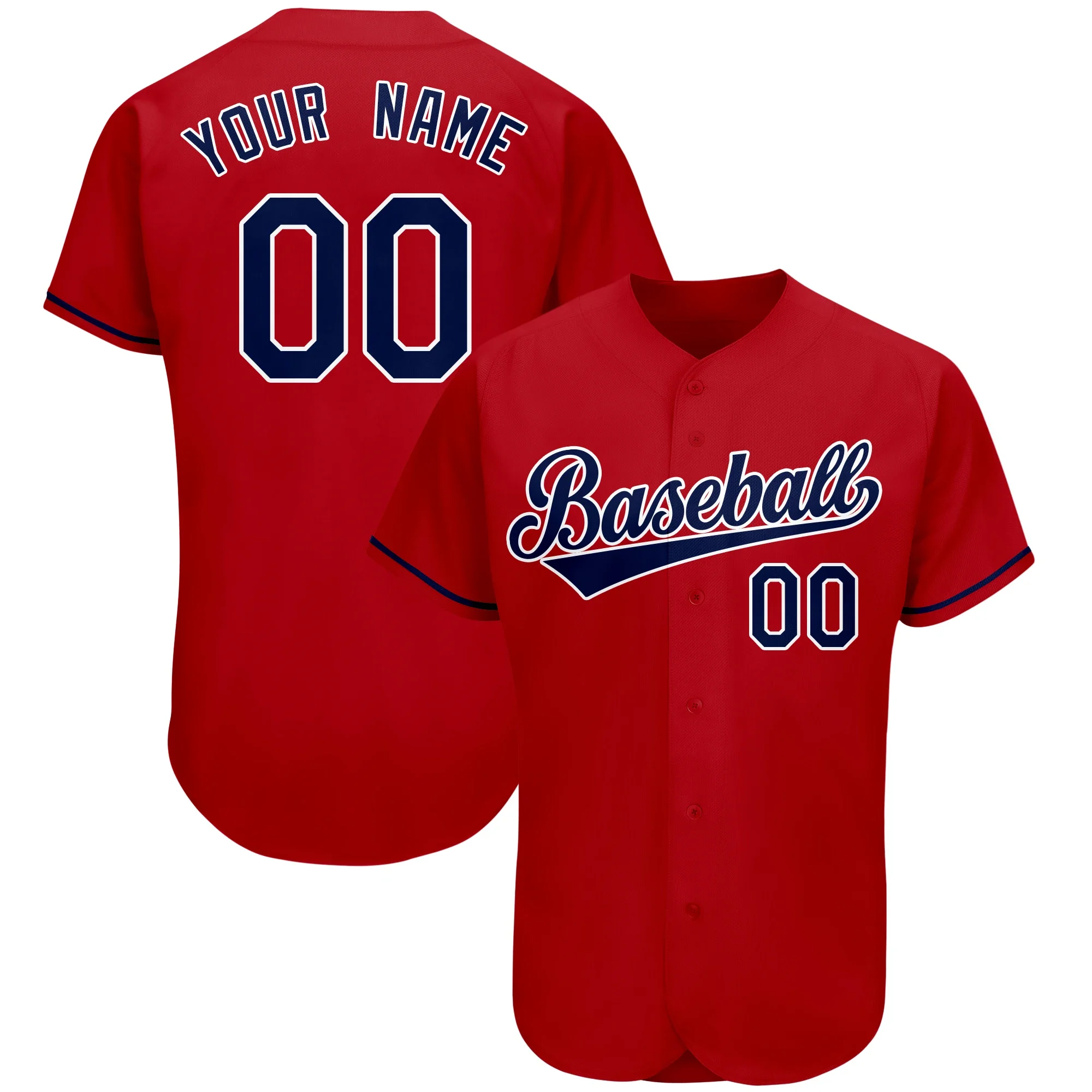 Baseball Jersey Full Sublimated Team Name/Numbers Make Your Own Button-down V-neck Shirts Outdoors Party/Game Big size baseball jersey