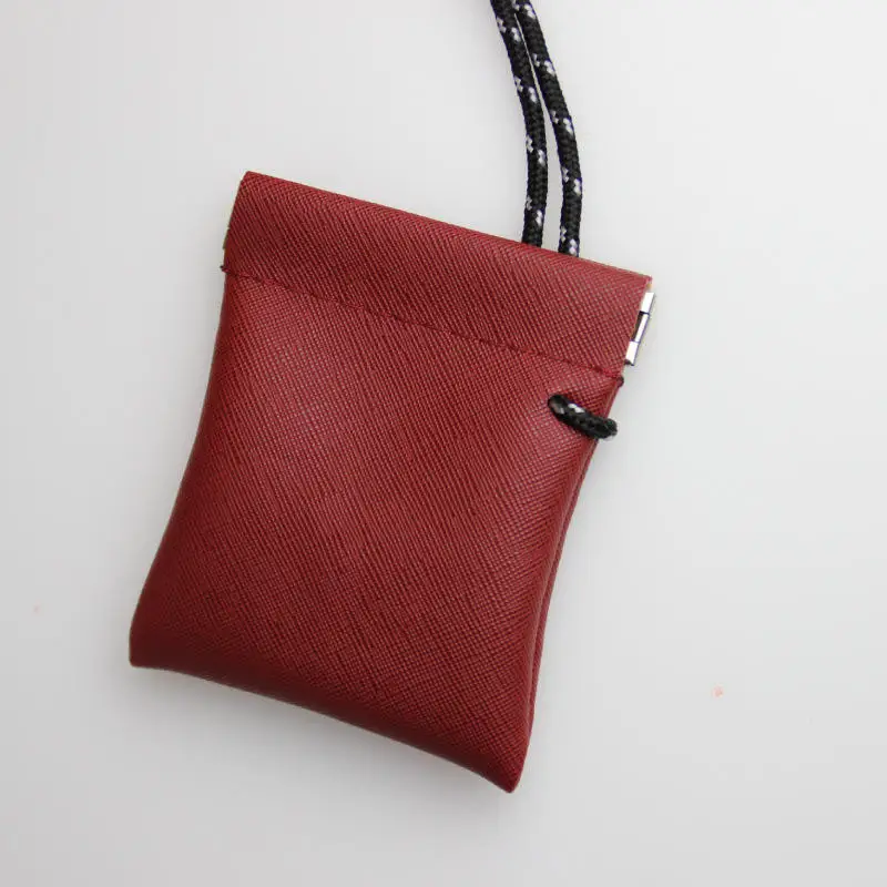 Neck Hanging Headphone Storage Bag To Prevent Loss Men Women Coin Key Small Bag Wallet Pu Leather Card Bag Mini Coin Purse