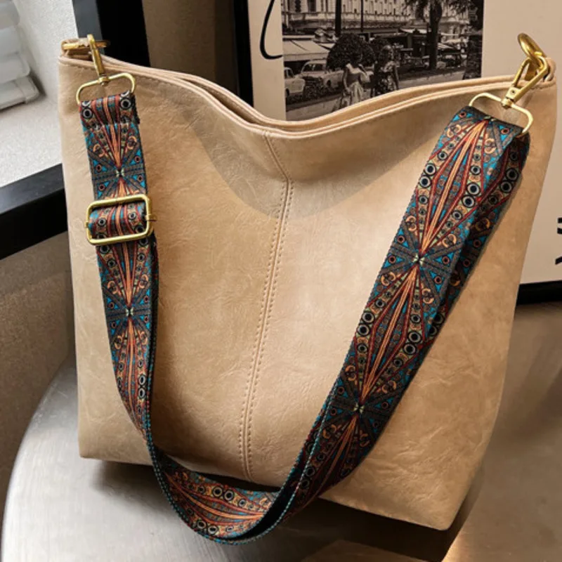 Single Shoulder Capacity Bag Large Female Crossbody Texture Soft Leather Luxury Casual Handbag For Woman High-Quality Versatile