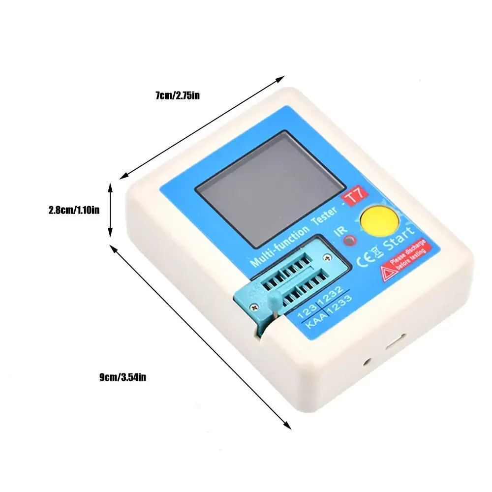 LCR-T7 Transistor Tester Multimeter TFT Display For Diode Triode MOS/PNP/NPN Capacitor Resistor Transistor