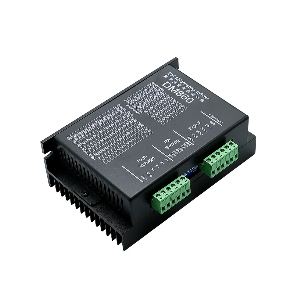 Stepper Motor Driver DM860 DM860H High torque 2 phase 7.8A AC 18-80V or DC 24-110V hybrid Nema34 Stepper Motor driver for cnc milling router lathe