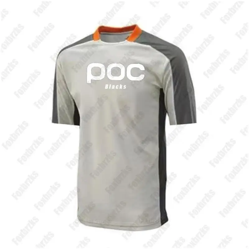 Downhill Jerseys Blacks poc Mx Short Sleeve T-shirt Motocross Cycling Jersey Downhill Mountain Bike MTB Shirts Offroad DH Motorcycle Wear