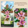 Jesus Cross Flower Building Set,Religious Cross Collectibles Blocks Toys Christmas, Christian, Birthday Gifts for Mothers, Women