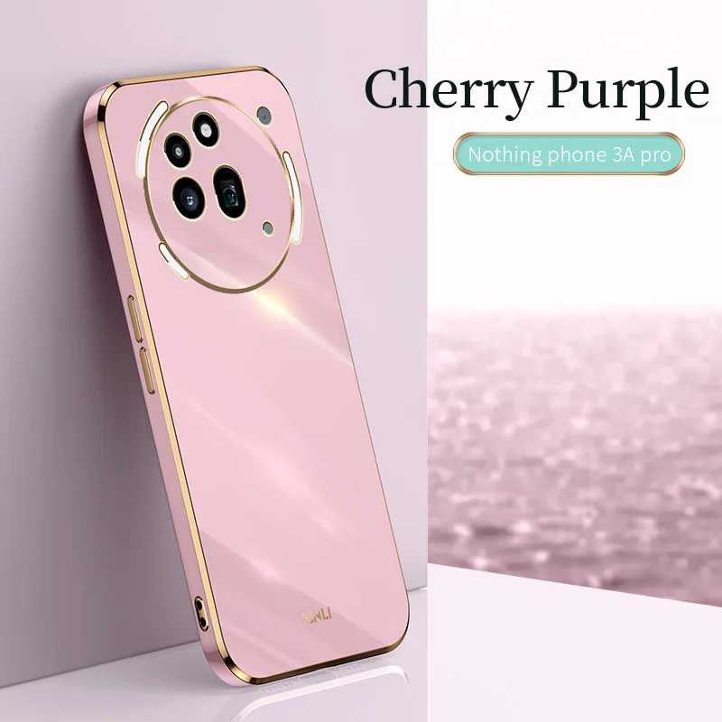 Square Plating Silicone Phone Case - Premium Soft Back Cover