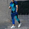 Men T-shirt Pants Tracksuit Rapper Anuel AA 3D Print T Shirts Trousers Sets 2 Pieces Summer Streetwear Oversized Suit Sportswear 1
