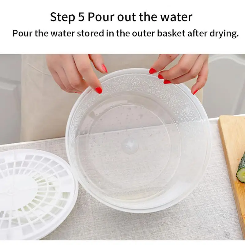 Salad Spinner Large Salad Spinner BPA Free Manual Lettuce Dryer Pump Spinner for Kitchen Tools Washing Cleaning & Drying Greens Vegetables