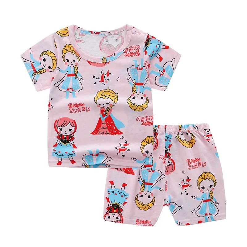 Brand Designer Clothes Baby Kids Sport Clothing Sert For Summer Mickey Mouse Print Cartoon Costumes Baby Toddler Boy 0-4Year