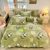 Winter Thick Warm Plush Flannel Duvet Cover Set Home Textiles Bed Linens Quilt Cover Sheet Pillowcase 4pc Queen Size Bedding Set 1