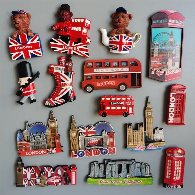 Magnete Per Frigorifero 3D Londra - Souvenir Di Viaggio Originale - Decorazione Casa E Cucina Con Attrazione Inglese - Sticker UK In Resina (6,5 X 5 Cm)