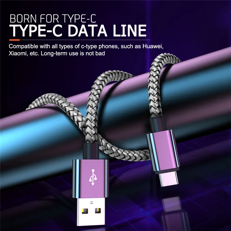 High-Speed USB A to Type C Charging Cable - 3m and 20cm Lengths Available