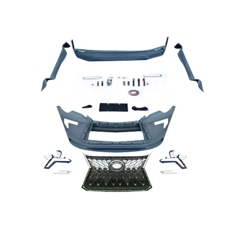 

FULI auto body systems Body kit For Toyota Fortuner 2016-2020 Upgrade Lexus Style Grille Side skirts Rear lip Car bumper