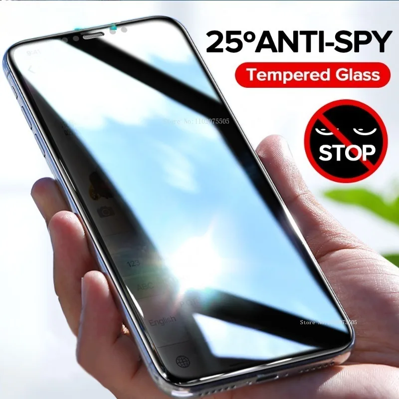 

2 шт., антишпионское закаленное стекло для защиты экрана iPhone 13 12 Pro Mini X XR XS Max 11 14 Pro Max 7 8 14Plus