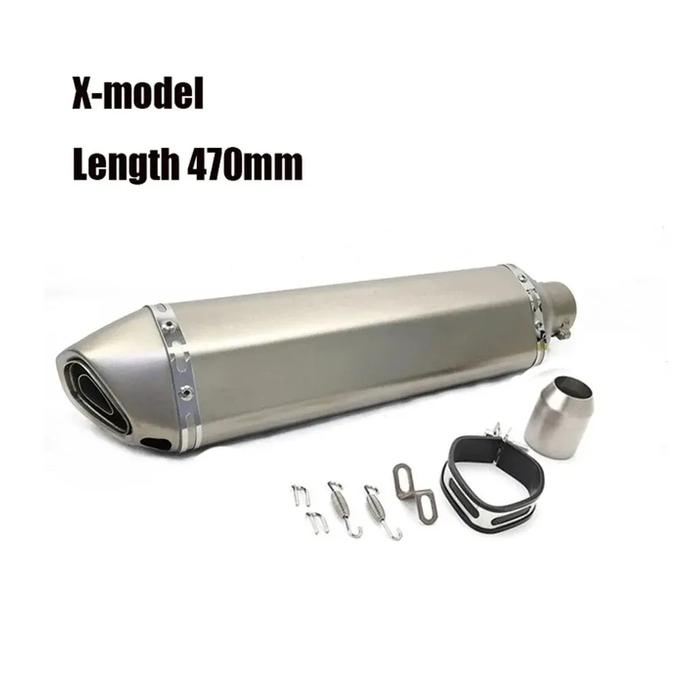 Universal 470mm รถจักรยานยนต์ท่อไอเสียท่อ Silencer หนี Moto DB Killer สําหรับ YAMAHA SUZUKI KAWASAKI HONDA 1