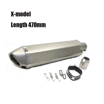 Universal 470mm รถจักรยานยนต์ท่อไอเสียท่อ Silencer หนี Moto DB Killer สําหรับ YAMAHA SUZUKI KAWASAKI HONDA 1