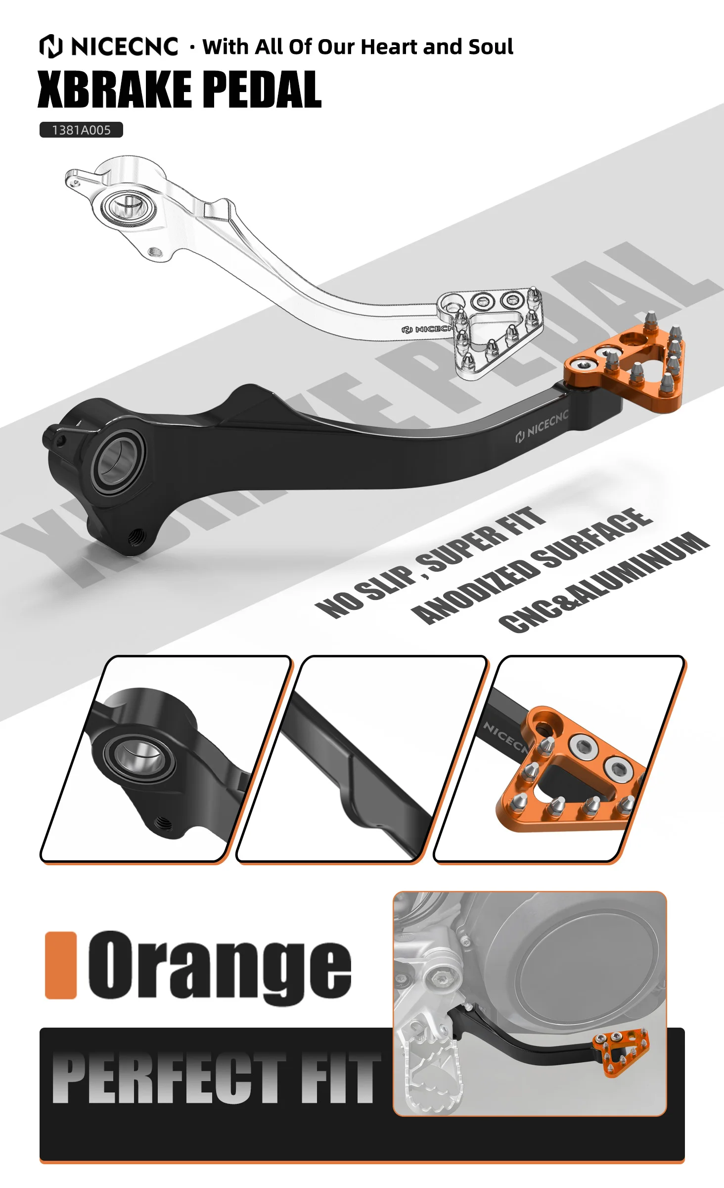 Für Husqvarna 701 Enduro Supermoto 2020-2024 Bremspedalhebel GasGas 700 SM/ES 2022-2024 KTM 690 Enduro R SMC R 2019-2024 – Detail 1