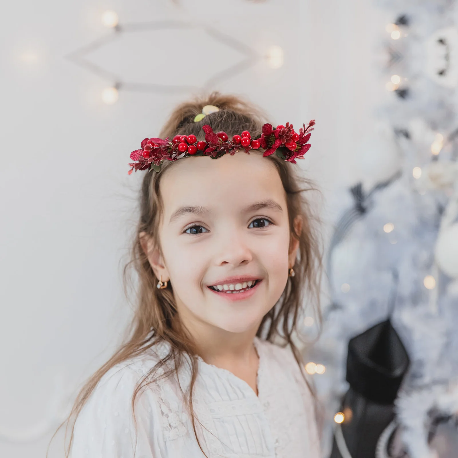 Christmas Wreath Unique Headdress Gingerbread Decorations Xmas Girl Hair Halloween Bride Wear Accessory Wedding 5