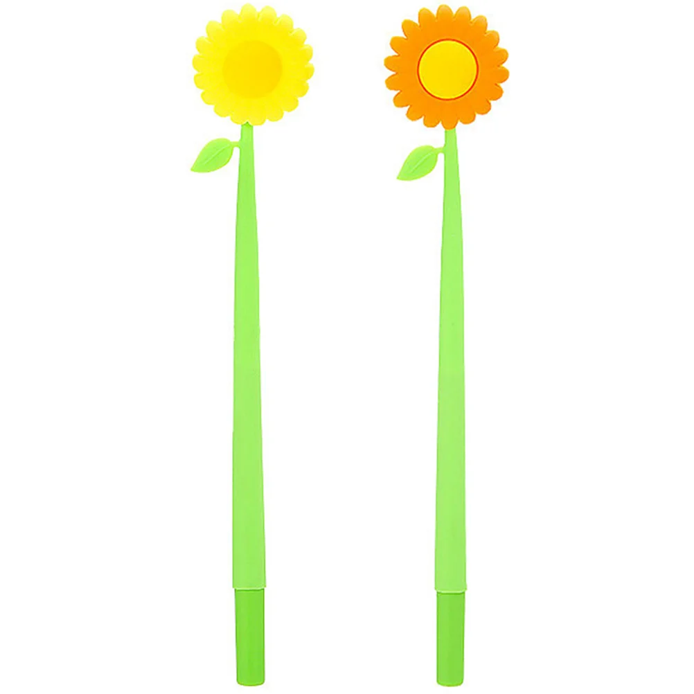 

2 Pcs Sunflower Pen Students Stationery Office Supplies Writing Pens Fine Point Tip Creative Simulated Fountain Sign