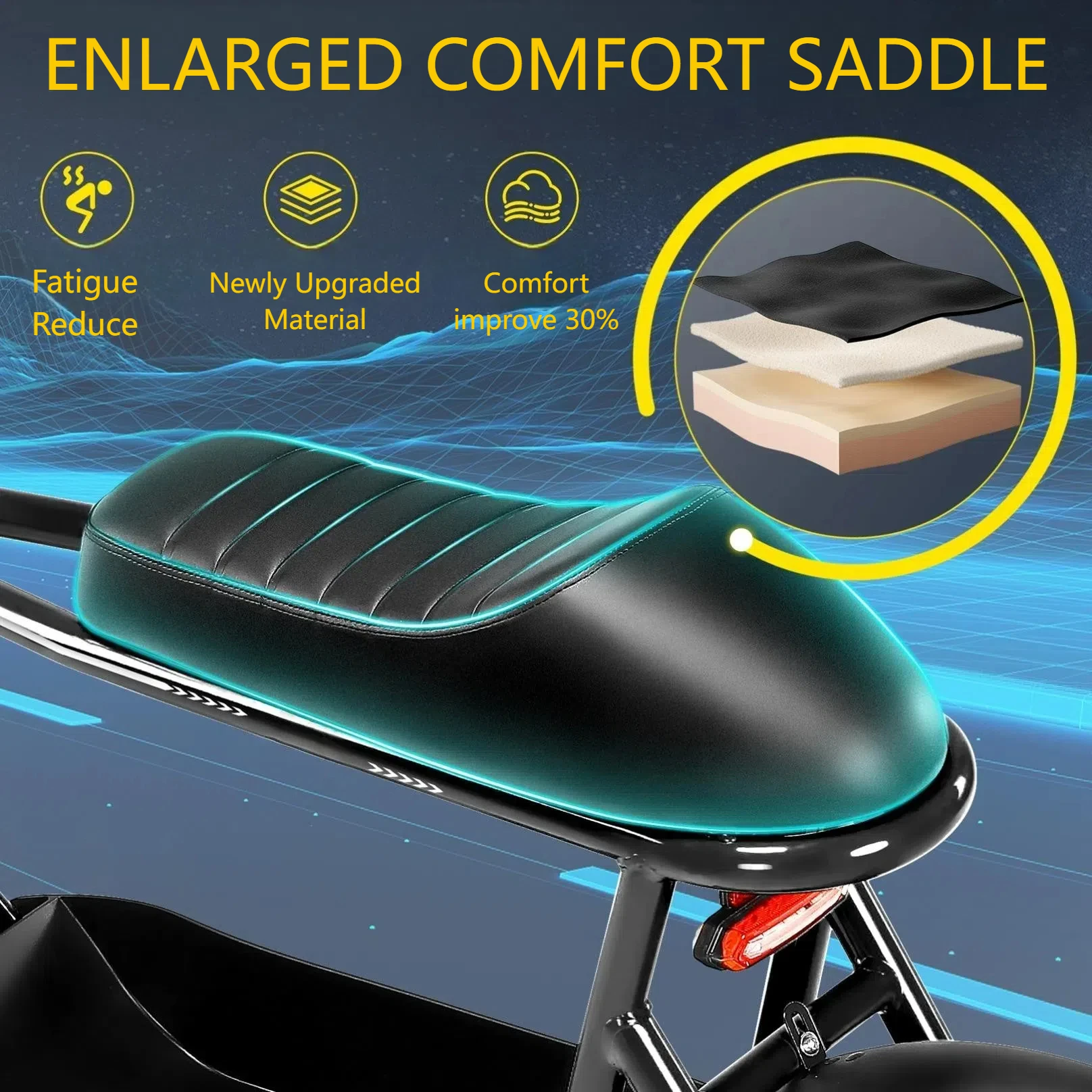 Peak 819W Electric Scooters with Seat for Adults, 16 3