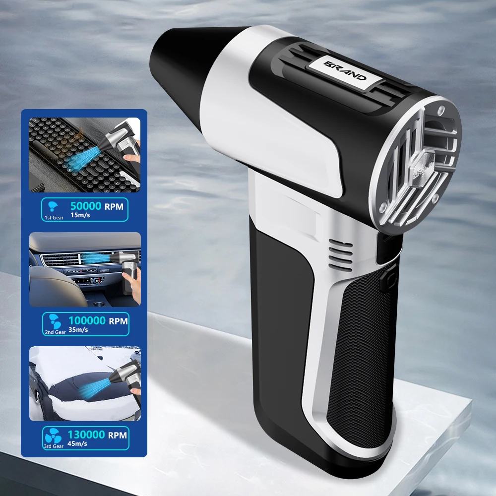 Turbo Jet Fan 160000 RPM Air Blower Electric Jet Fan Dust Blower Compressed Air Duster Wind 52M/S For PC/Sofa/Car/Keyboard - 202216001 - View #7