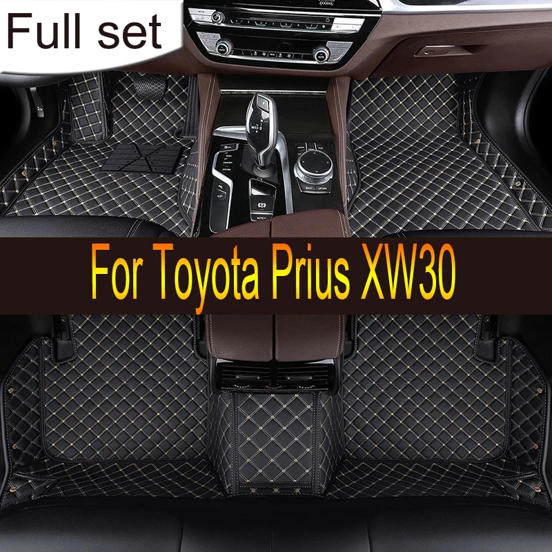 

Автомобильные коврики для Toyota Prius XW30 2010 ~ 2015, 7-местный водонепроницаемый автомобильный коврик, автомобильные коврики, полный комплект, автомобильные аксессуары