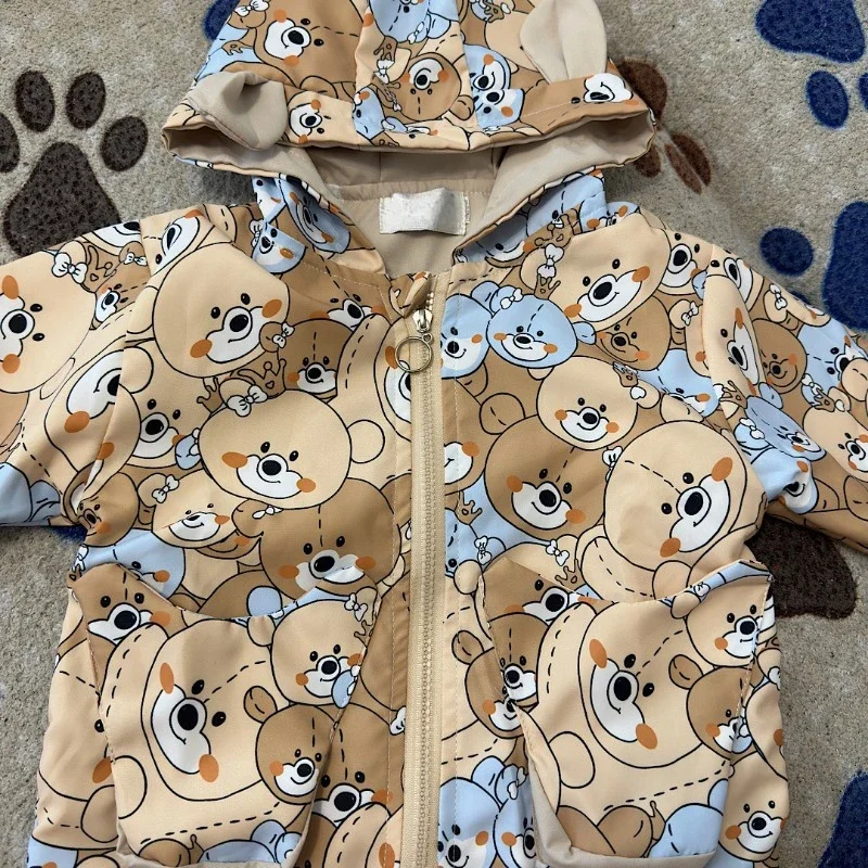 Spring Girls Cotton Coats Jackets Hooded Coat Autumn Boys Baby Girls Outerwear Toddler Kids Fashion Clothes Boys Windbreaker baby jacket