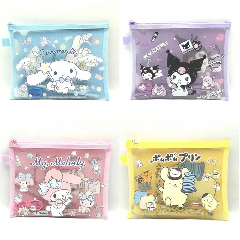 

Seven-Piece Set Kuromi Cute Stationery Gift Box My Melody Cinnamoroll School Supplies Stationery Set Anime Sanrio Girl Heart