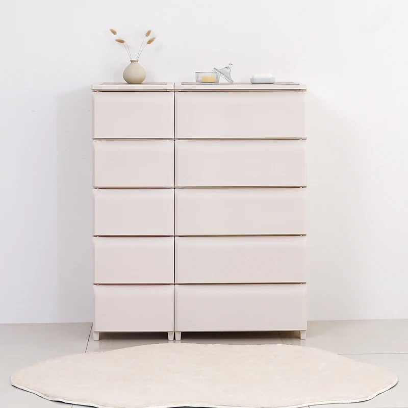 High Quality Plastic Cabinet Space-Saving Rectangle Design Cabinet for Bedroom Book Toy Organizers