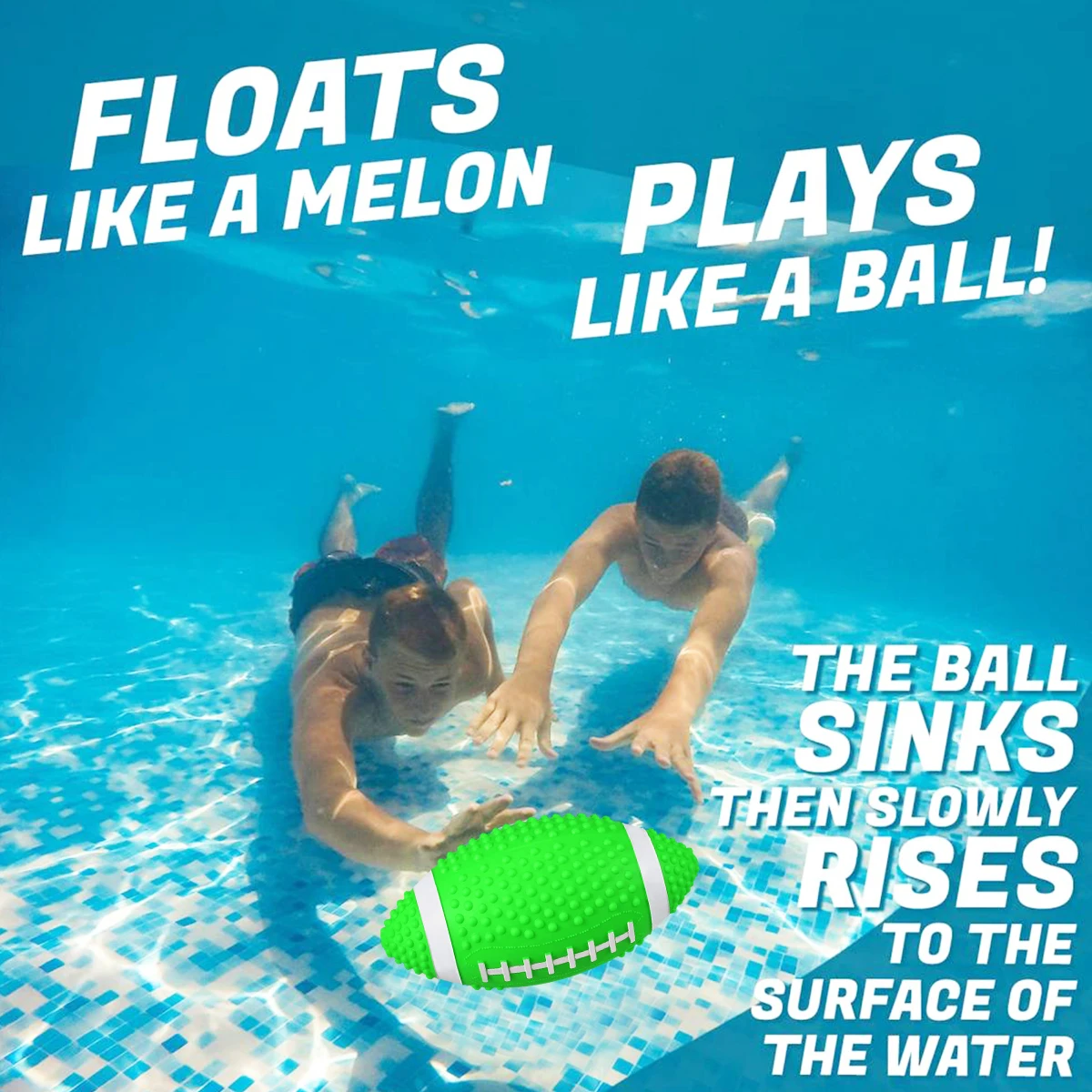 1 Set Rugby Ball Interesting Waterproof Water Inflatable Multiplayer Sports Textured Grip Inflatable Rugby Ball for Pool 2 1 Set Rugby Ball Interesting Waterproof Water Inflatable Multiplayer Sports Textured Grip Inflatable Rugby Ball for Pool 2