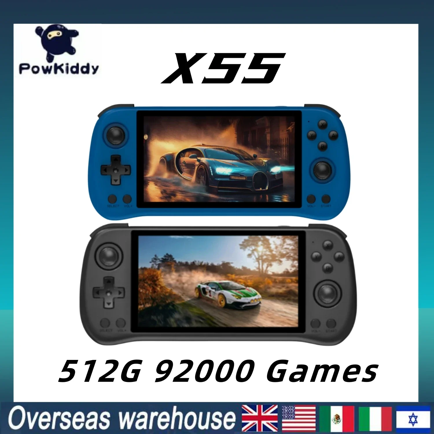 POWKIDDYX55RetroGameConsoleOpenSourceSystemHandheldVideo