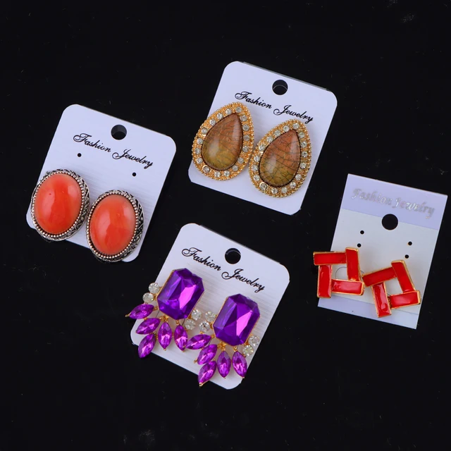 Le Monde Des Bijoux Lotto Di 10 Paia Orecchini Pendenti Moda - Foto 4