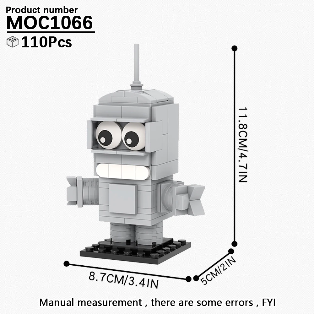 דמויות אנימה MOC Brickheadz Sci-Fi Fantasy Bricks רובוט קרטון תואם קוביות בנייה צעצועים לילדים מבוגרים חברים מתנה