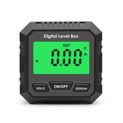 Precision Digital Protractor: Ultra - Fine 0.01° Measurement, 360° Swivel, Magnetic Base, Versatile for Home and DIY Projects (Black)
