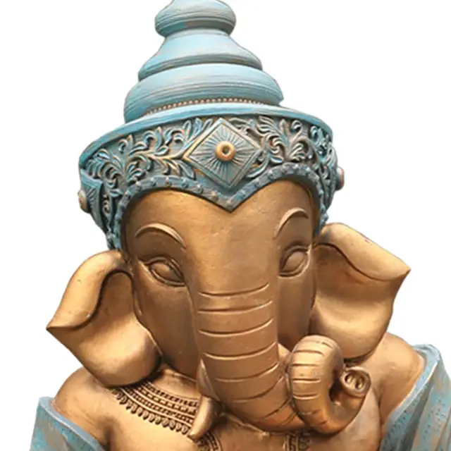 Statue de Ganesh, figurine de Ganesha, sculpture de dieu éléphant hindou pour jardin, cour, décoration d'intérieur 4