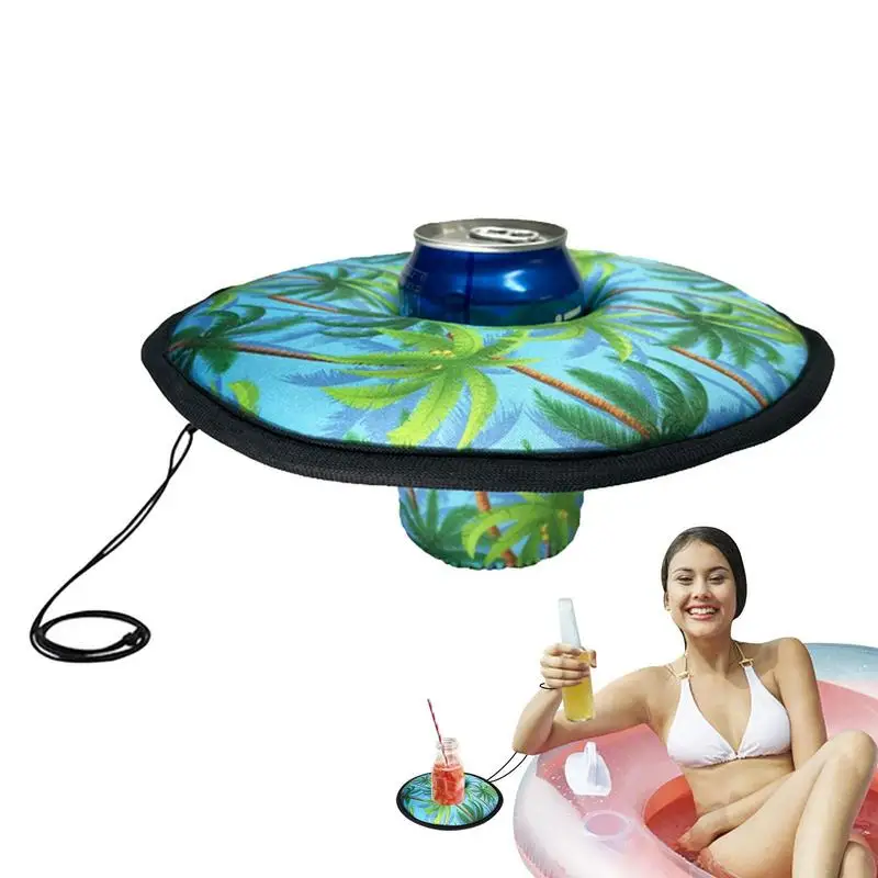 

Drink Floats For Swimming Pool Inflatable Buoyancy Coaster Holder Anti-Scratch And Anti-Shock Cup Holding Supplies For Swim