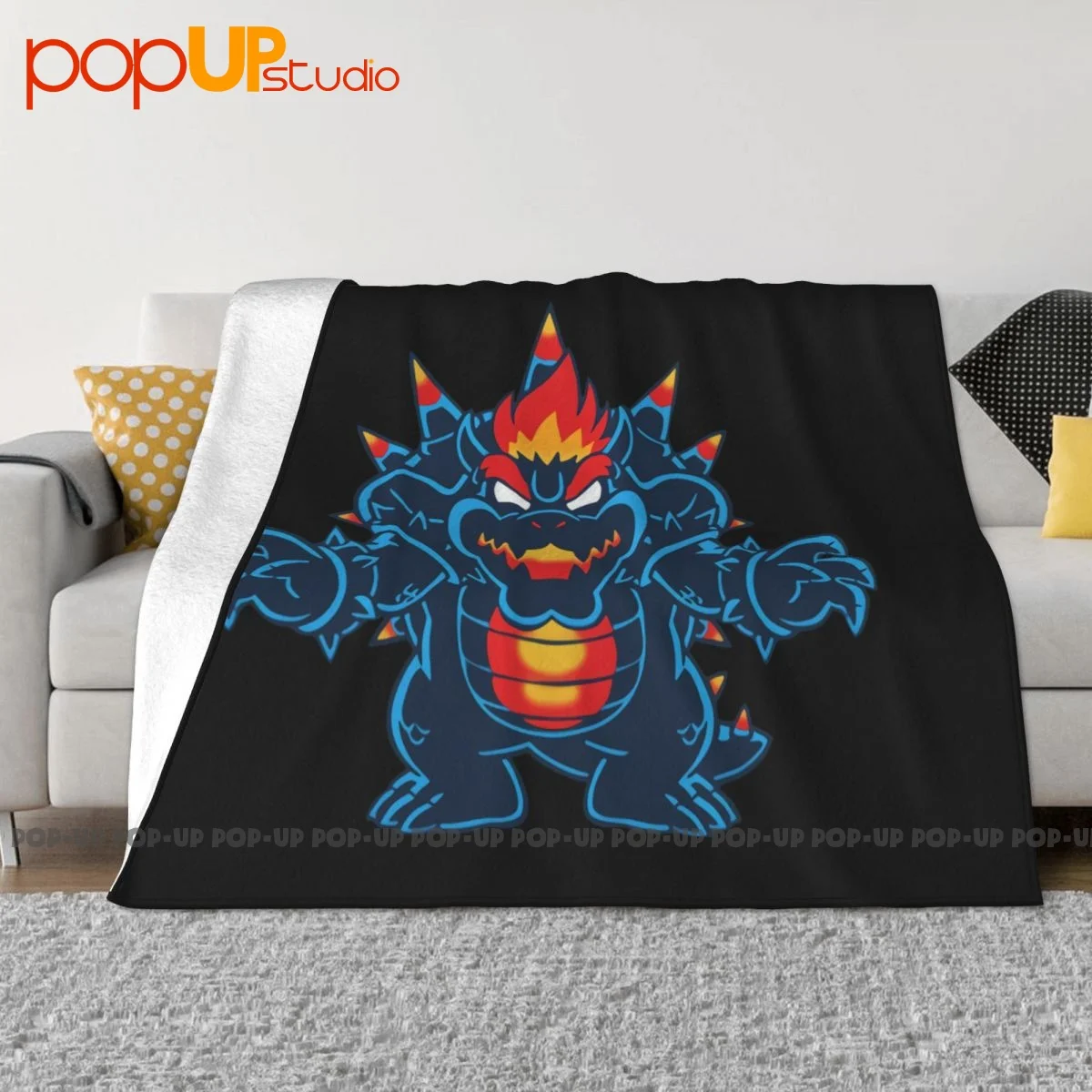 Fandom Fury Bowser Coperta Casual Divano Letto Super Soft Divano Coperta Spese Familiari